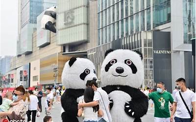 成都街头“金熊猫”含量拉满：吸引游客驻足围观